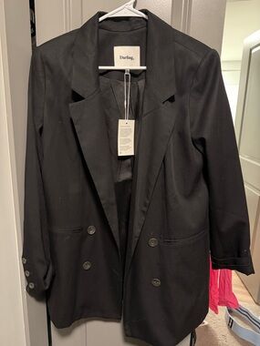 NWT Darling Black Double-Breasted Women's Blazer